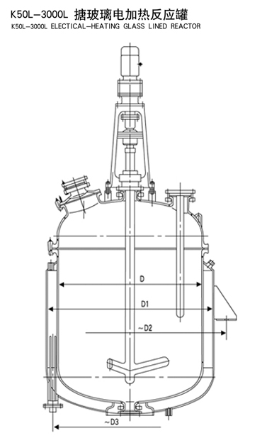 搪玻璃電加熱反應釜